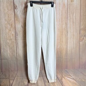 💵NWT Pretty Little Thing Cream Drawstring Jogger Pants Size 6